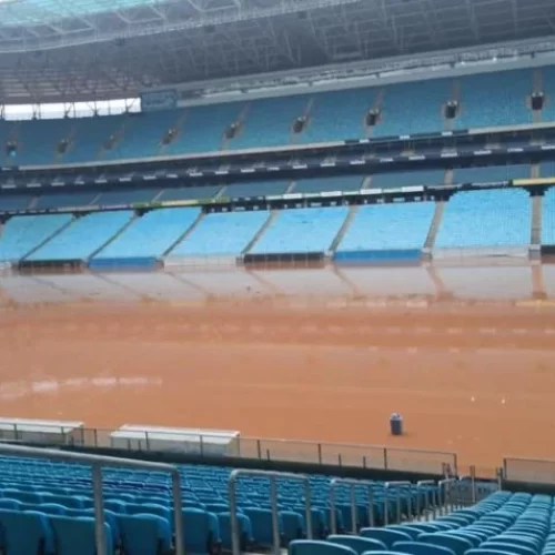 Presidente do Grêmio estipula prazo para recuperação da Arena após alagamentos