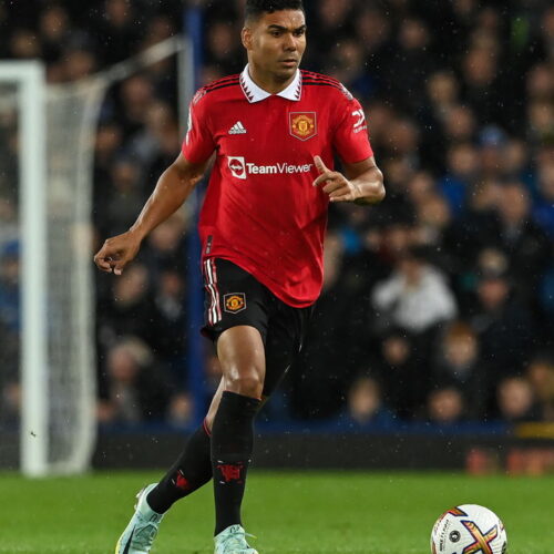 Casemiro #18 of Manchester United in action during the Premier League match Everton vs Manchester United at Goodison Park, Liverpool, United Kingdom, 9th October 2022
(Photo by Craig Thomas/News Images)