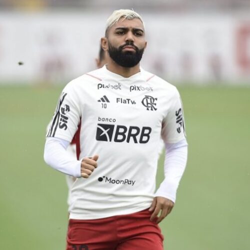 Gabigol realizou treinamento separado pelo terceiro dia consecutivo e corre o risco de clássico